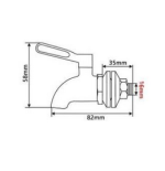 Robinet chromé Aqua-Techniques de purificateur d'eau à gravité pour filtre British Berkefeld