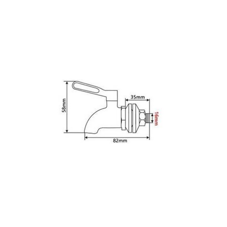 Robinet en métal British Berkefeld pour filtre à gravité