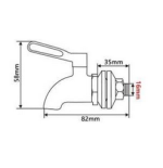 Robinet en métal British Berkefeld pour filtre à gravité