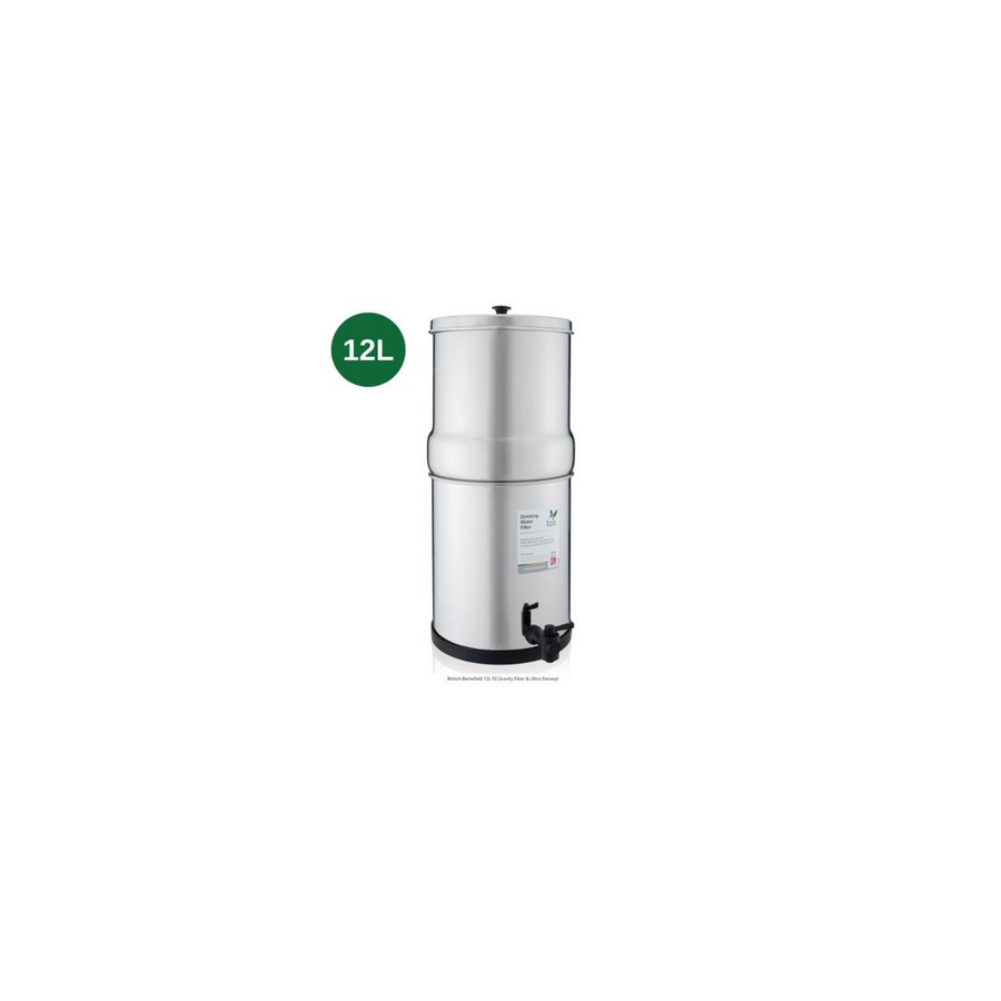 Purificateur d'eau à gravité British Berkefeld 8.5L avec 2 cartouches Ultra Sterasyl