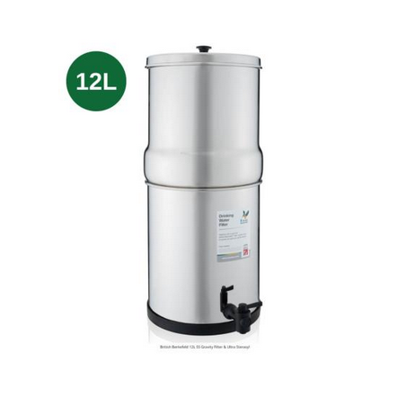 Purificateur d'eau à gravité British Berkefeld 8.5L avec 2 cartouches Ultra Sterasyl